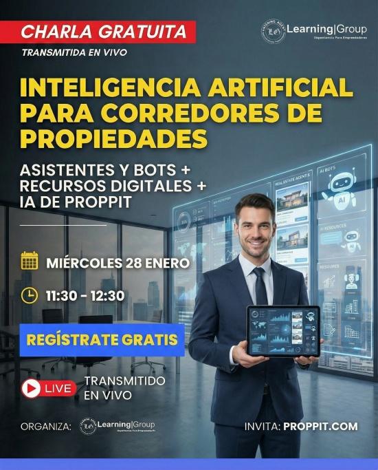 Webinar Inteligencia Artificial para Corredores de Propiedades  miércoles 28-01-2026