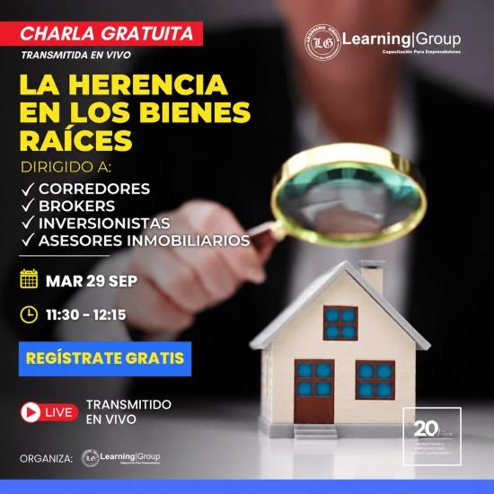 Webinar La herencia en los bienes raíces martes 29-09-2026