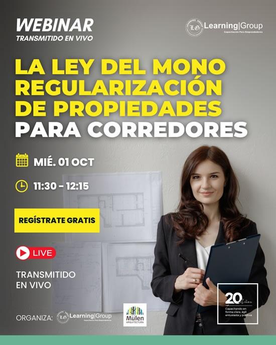 Webinar La ley del Mono Regularización de Propiedades miércoles 01-10-2025