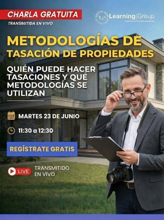Webinar Metodologías de tasación de propiedades martes 23-06-2026