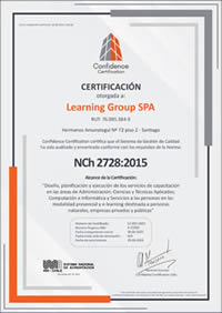 Certificación OTEC NCH2728 LearningGroup