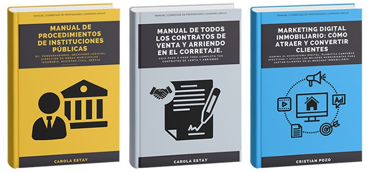 Curso Corretaje De Propiedades Transmitido En Vivo Todo Chile LearningGroup Manuales esenciales para el éxito como corredor de propiedades