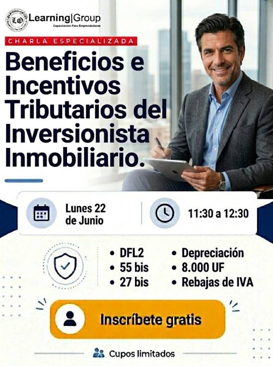 Webinar Beneficios e Incentivos Tributarios del Inversionista Inmobiliario 22-06-2026