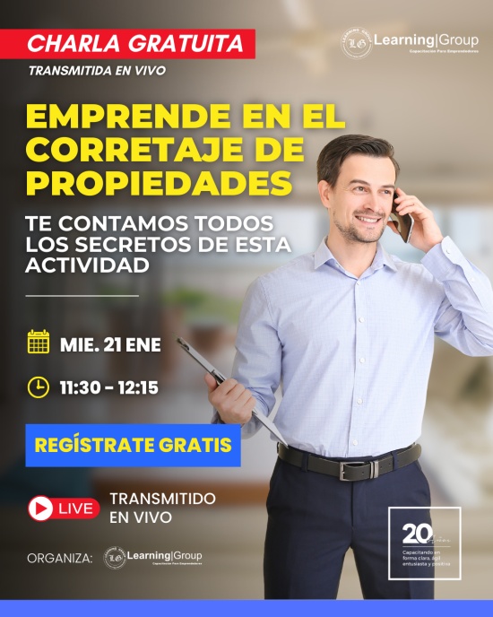 Webinar Cómo emprender en el Corretaje de Propiedades 21-01-2026