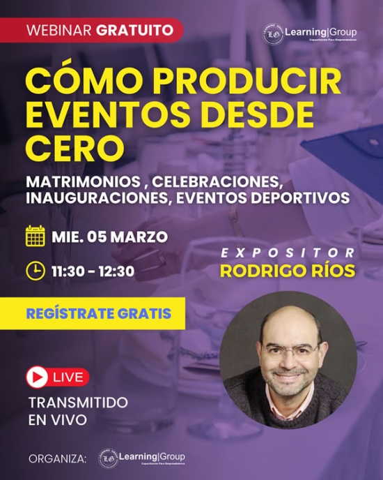 Webinar Cómo producir eventos desde cero 05-03-2025