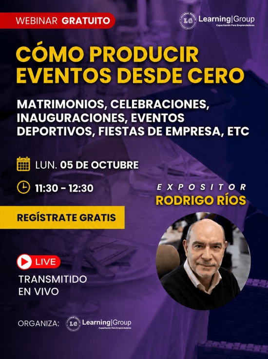 Webinar Cómo producir Eventos desde Cero 05-10-2026