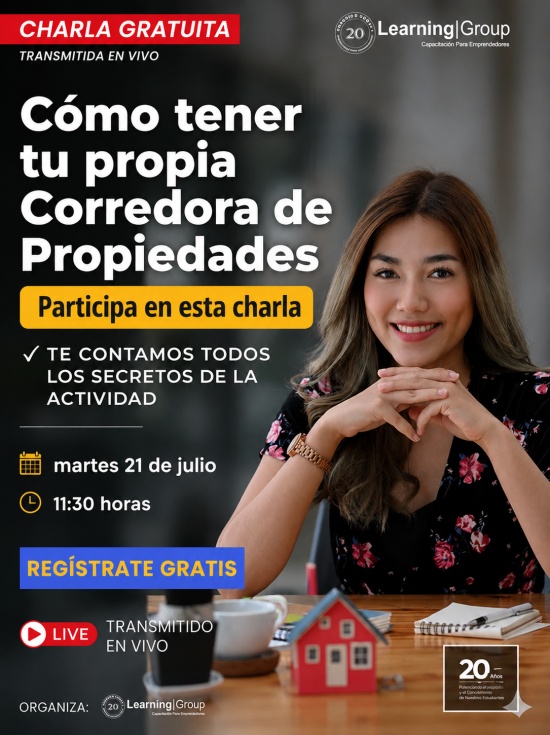 Webinar Cómo tener tu propia Corredora de Propiedades 21-07-2026