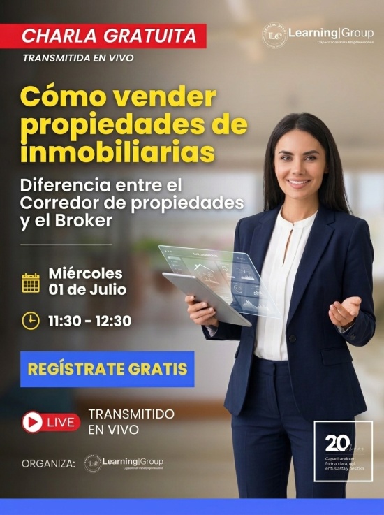 Webinar Cómo vender propiedades de inmobiliarias  01-07-2026