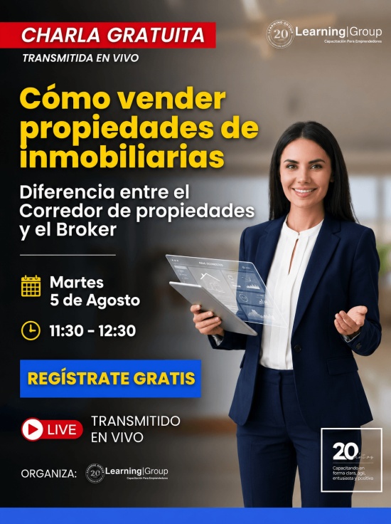 Webinar Cómo vender propiedades de inmobiliarias  05-08-2026