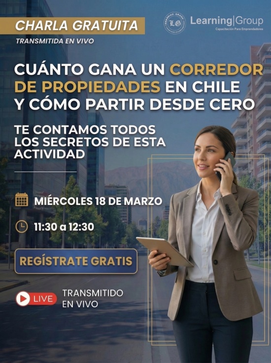 Cuánto Gana un Corredor de Propiedades en Chile y Cómo partir desde Cero cómo partir en el corretaje de propiedades Webinar Cuánto Gana un Corredor de Propiedades en Chile y Cómo partir desde Cero 18-03-2026