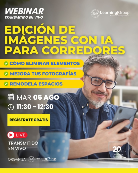 Webinar EDICIÓN DE IMÁGENES CON IA PARA CORREDORES 05-08-2025