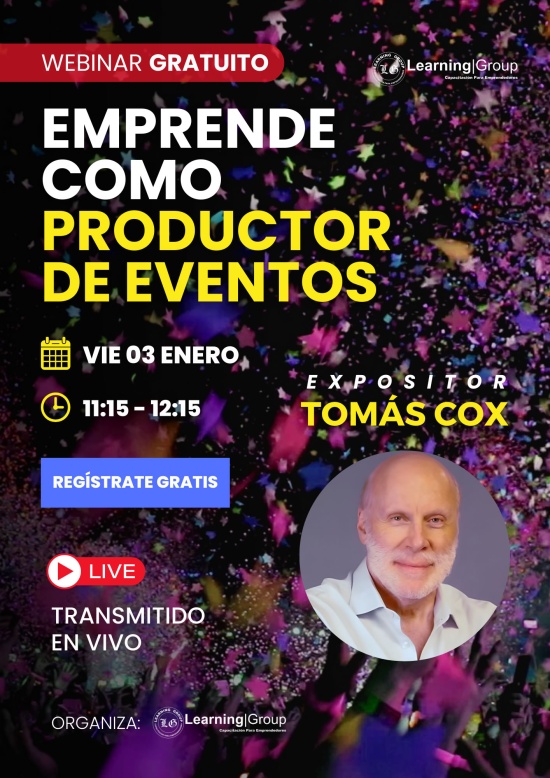 Webinar Emprende como productor de Eventos 03-01-2025
