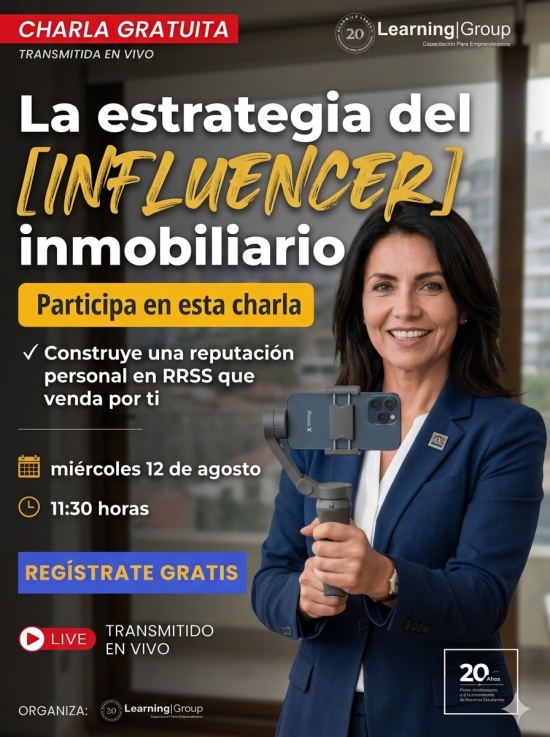 Webinar La estrategia del influencer inmobiliario 12-08-2026