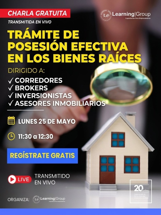 Webinar Trámite de posesión efectiva en los bienes raíces 25-05-2026